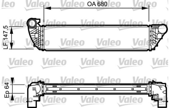 Intercooler, charger 817828 Valeo