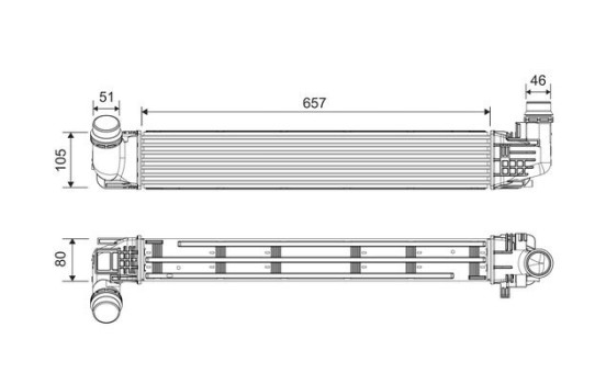 Intercooler, charger 818228 Valeo