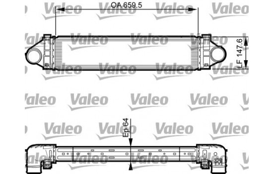 Intercooler, charger 818238 Valeo