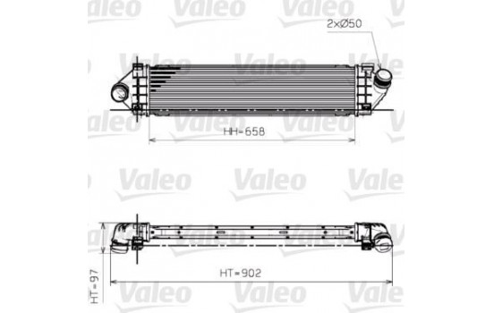 Intercooler, charger 818246 Valeo