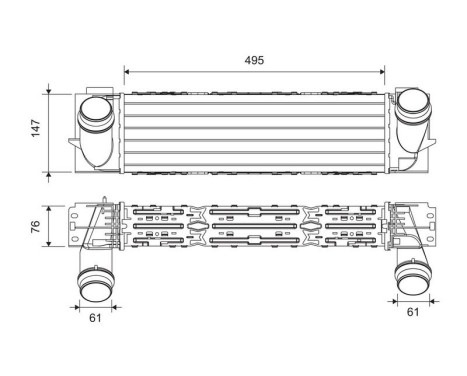 Intercooler, charger 818252 Valeo