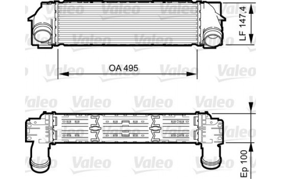 Intercooler, charger 818254 Valeo