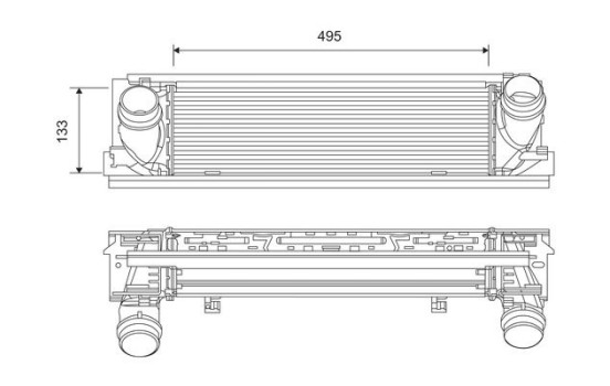 Intercooler, charger 818261 Valeo