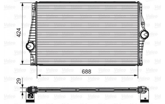 Intercooler, charger 818280 Valeo