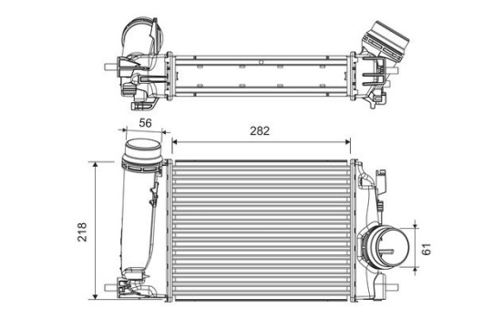 Intercooler, charger 818293 Valeo