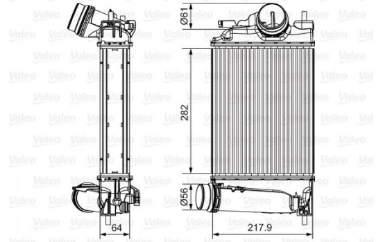Intercooler, charger 818295 Valeo