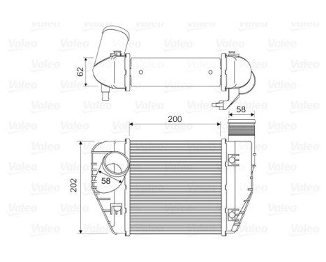 Intercooler, charger 818326 Valeo