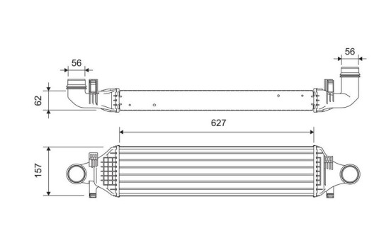 Intercooler, charger 818624 Valeo