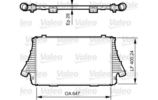 Intercooler, charger 818721 Valeo