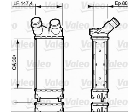 Intercooler, charger 818866 Valeo