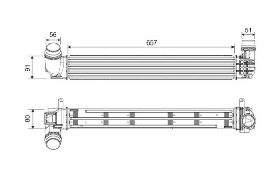 Intercooler, charger 818878 Valeo