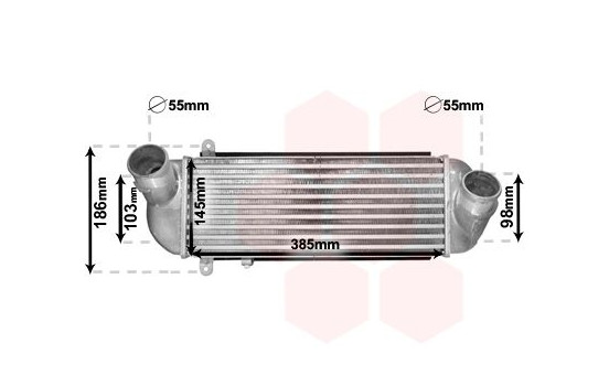 Intercooler, charger 82004212 International Radiators