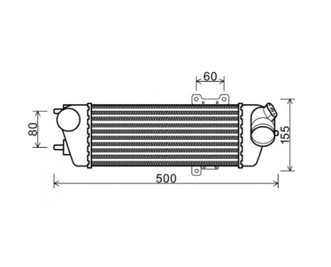 Intercooler, charger 82004227 International Radiators