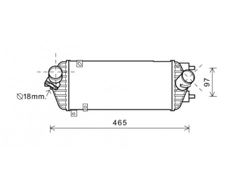 Intercooler, charger 82004293 International Radiators