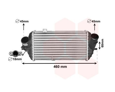 Intercooler, charger 82004389 International Radiators