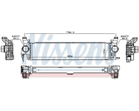 Intercooler, charger 96016 Nissens, Image 2
