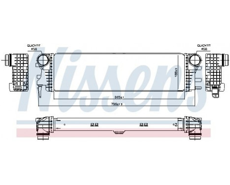 Intercooler, charger 96017 Nissens, Image 3