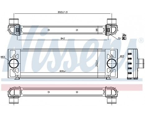 Intercooler, charger 96066 Nissens, Image 2