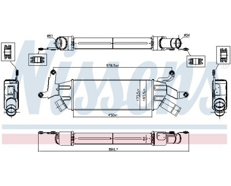 Intercooler, charger 96086 Nissens, Image 2