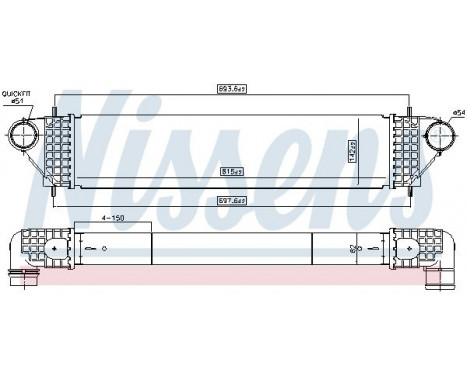 Intercooler, charger 961005 Nissens, Image 2