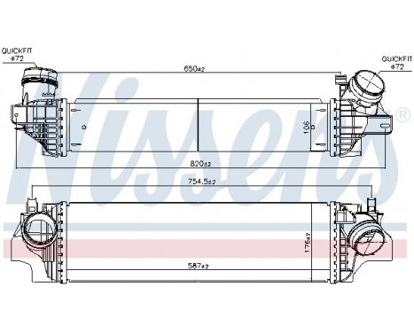 Intercooler, charger 96103 Nissens, Image 2