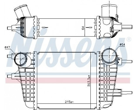 Intercooler, charger 961116 Nissens, Image 3