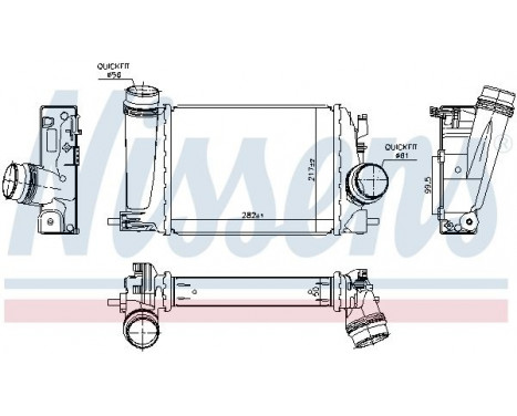 Intercooler, charger 961118 Nissens, Image 2