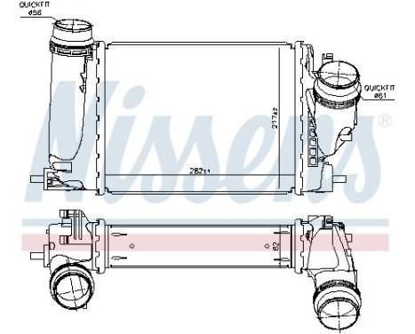 Intercooler, charger 961121 Nissens, Image 2