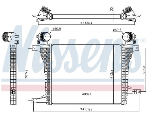 Intercooler, charger 961124 Nissens, Image 2