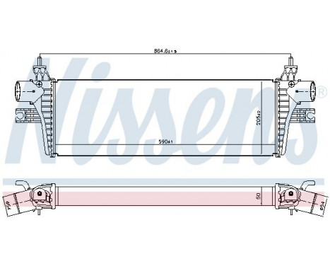 Intercooler, charger 961169 Nissens, Image 2