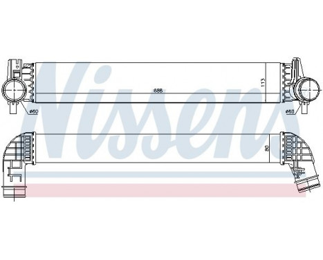 Intercooler, charger 96120 Nissens, Image 2