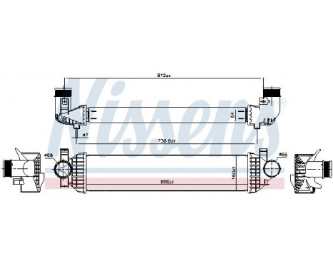 Intercooler, charger 961220 Nissens, Image 2