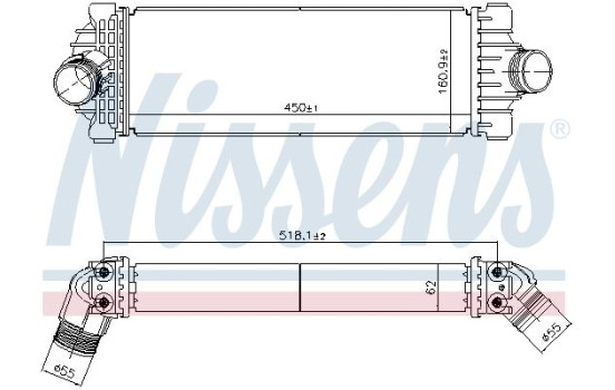 Intercooler, charger 961230 Nissens, Image 5
