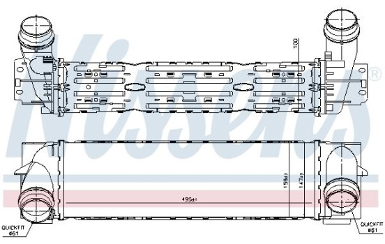 Intercooler, charger 961244 Nissens, Image 2