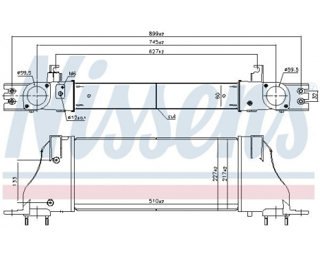 Intercooler, charger 961251 Nissens, Image 2