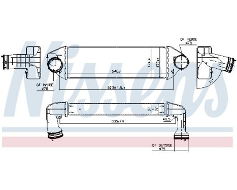 Intercooler, charger 96128 Nissens, Image 2