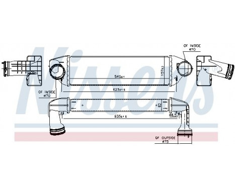 Intercooler, charger 96129 Nissens, Image 2