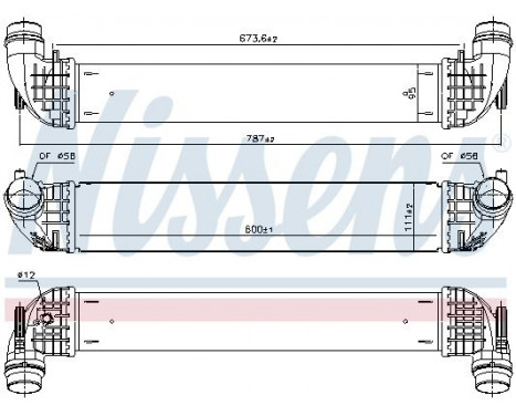 Intercooler, charger 96140 Nissens, Image 2