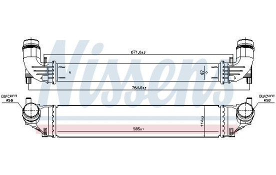 Intercooler, charger 96141 Nissens, Image 2