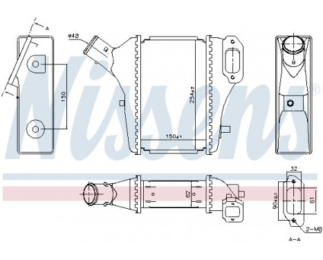 Intercooler, charger 961421 Nissens, Image 2