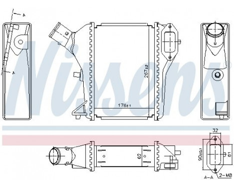 Intercooler, charger 961423 Nissens, Image 2