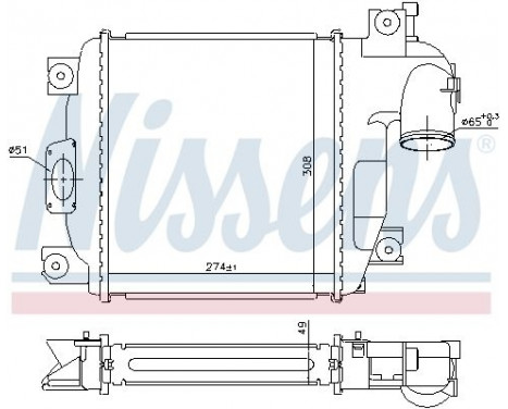 Intercooler, charger 961424 Nissens, Image 2