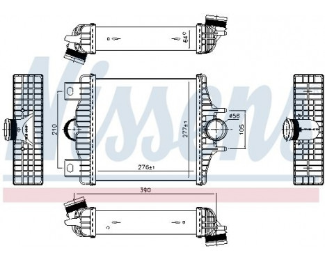 Intercooler, charger 961427 Nissens, Image 2