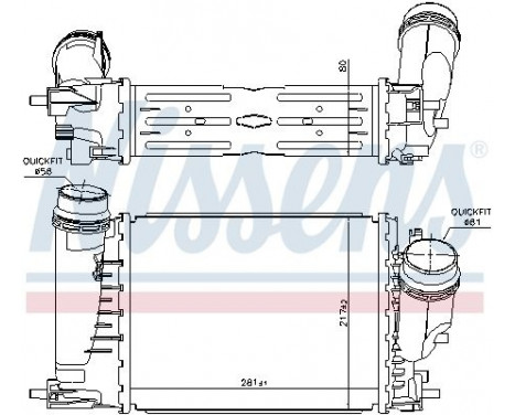Intercooler, charger 961429 Nissens, Image 2