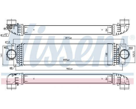 Intercooler, charger 961436 Nissens, Image 3