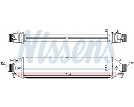 Intercooler, charger 961464 Nissens, Image 2