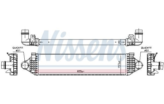 Intercooler, charger 961476 Nissens, Image 2