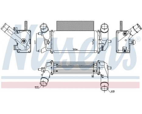 Intercooler, charger 961486 Nissens, Image 5