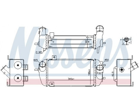 Intercooler, charger 961492 Nissens