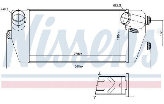 Intercooler, charger 961499 Nissens, Image 2